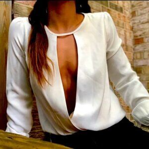 Stone Cold Fox Tori Bodysuit Blouse Top White Size 1